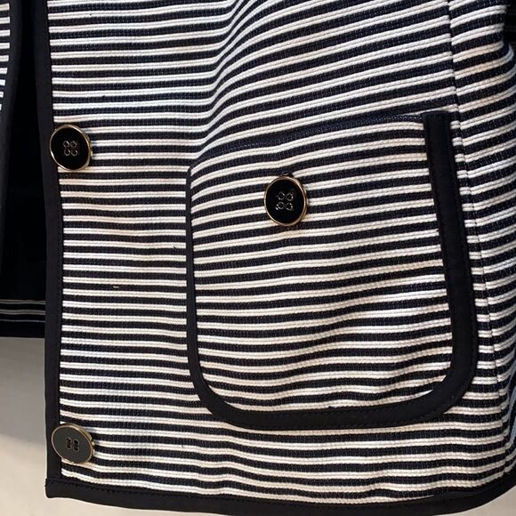 Talbots 4 Button Striped Suit Coat Academia Core - Picture 2 of 5